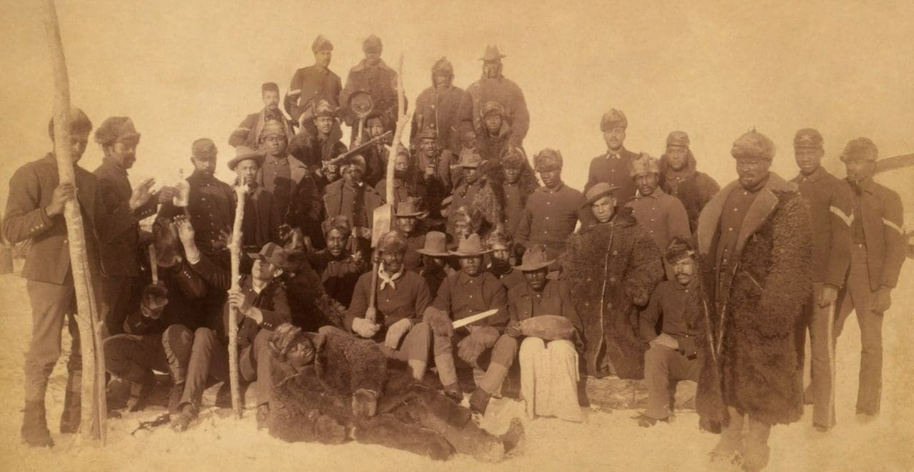 Buffalo Soldiers of the 25th Infantry, 1890s photograph