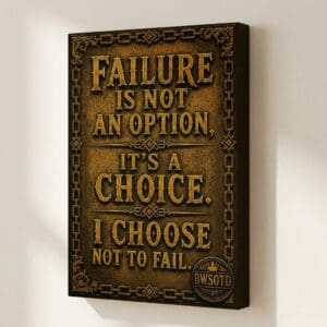 Failure Is Not an Option canvas print 16x24 — wall mockup