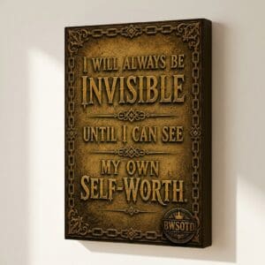 I Will Always Be Invisible canvas print 16x24 — wall mockup