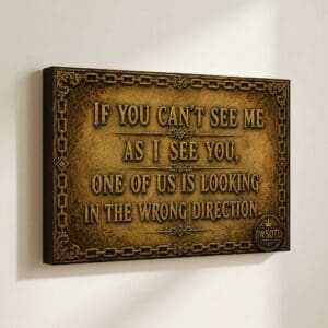 If You Can't See Me canvas print 16x24 — wall mockup