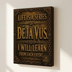 Life Is a Series of Déjà Vus canvas print 16x24 — wall mockup