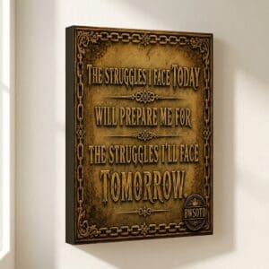 The Struggles I Face Today canvas print 16x24 — wall mockup